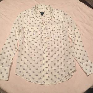J. Crew polka dot blouse